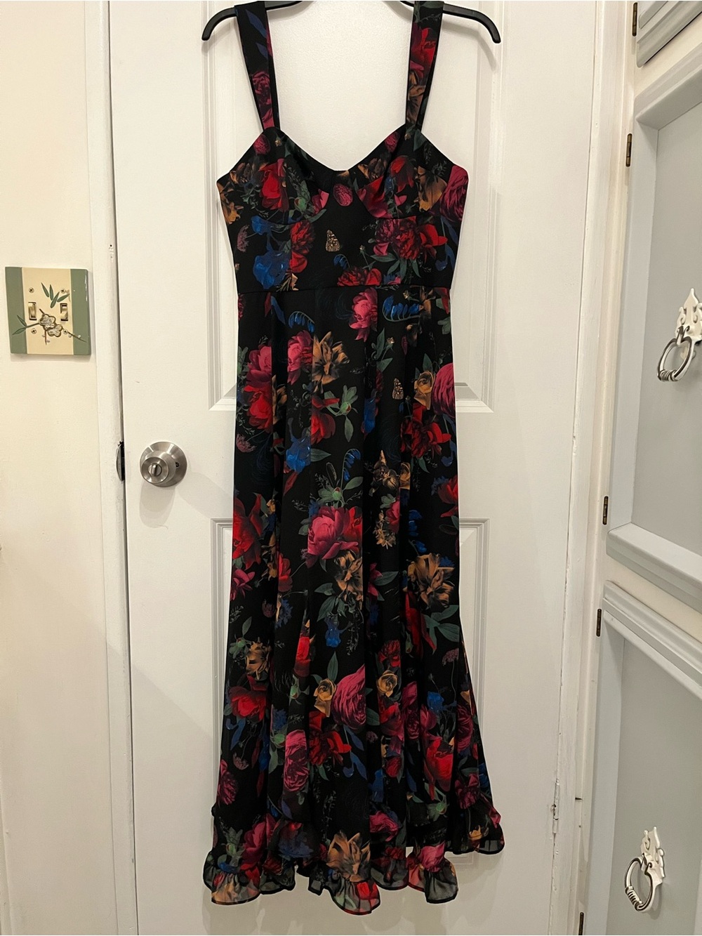 Floral Print Evening Gown